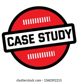 CASE STUDY stamp on white