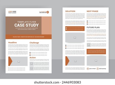 Case Study Template, Business Case Study Layout, Double Side Flyer