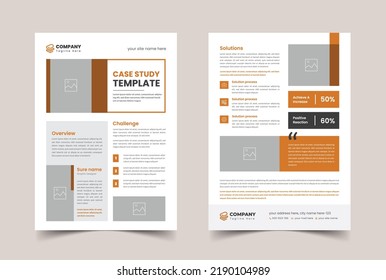 Case Study Template, Corporate Case Study Template Design, Double Side Flyer Template, A4 Template