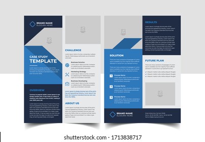Case Study Template. Corporate Modern Business Double Side Flyer and Poster Template. Colorful cover business brochure vector design.