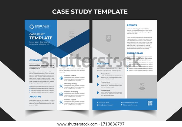 Case Study Template Corporate Modern Business Stock Vector (Royalty ...