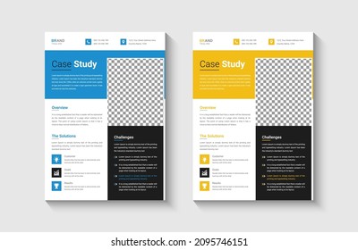 Case Study Template Design, Corporate Case Study Flyer Design Template with creative Idea