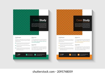 Case Study Template Design, Corporate Case Study Flyer Design Template with creative Idea