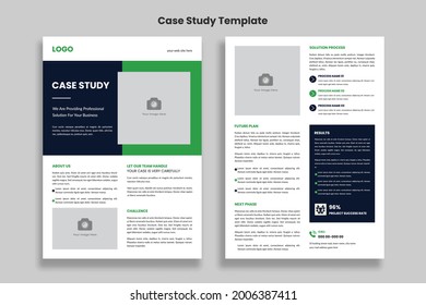 Case Study Template, Flyer Template, Double Side Flyer, Poster Template Design 