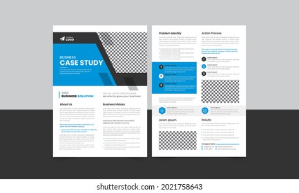 Case Study Template, Flyer Template, Double Side Flyer, Brochure Cover, Poster design with Case Study Booklet