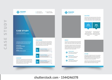Case Study Template, Flyer Template, Poster design with Case Study