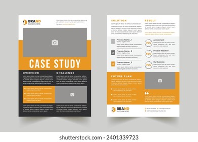 Case Study template with minimal design, Corporate Case Study Template, Poster design with Case Study	