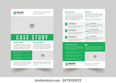 Case Study template with minimal design, Corporate Case Study Template, Poster design with Case Study	