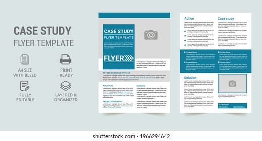 Case Study Template, Poster design, Flyer Template with Case Study. Brochure, Cover, Booklet template design.