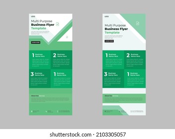 Case study template Roll Up banner, Multi-purpose DL Flyer design. Multi-purpose flyer poster and leaflet design.