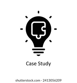case Study vector solid Icon Design illustration. Business And Management Symbol on White background EPS 10 File