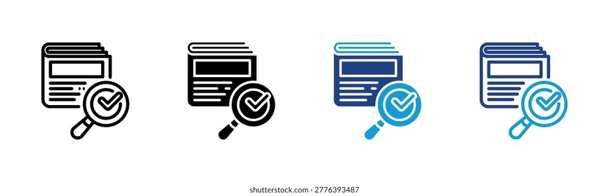 Case Study Web icon with multiple style collection