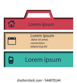 case, suitcase for business infographics Template for Data visualization, diagram, presentation ,steps or processes.