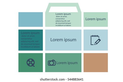 case, suitcase for business infographics Template for Data visualization, diagram, presentation ,steps or processes.