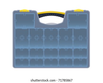 Case with tools isolated over white background