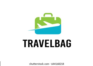 Case travel Airplane Creative Air Design Logo Illustration
