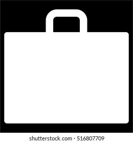 Case vector icon. Flat white symbol. Pictogram is isolated on a black background. Designed for web and software interfaces.