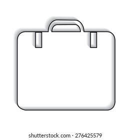 Case. Vector icon isolated  with shadow