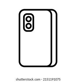 Case vector icon, useful as accessories to protect phone. Editable black line vector illustration.