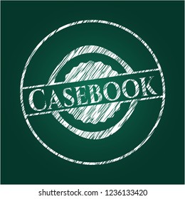 Casebook written with chalkboard texture