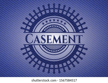 Casement with denim texture. Vector Illustration. Detailed.