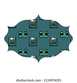 Casette and diskette pattern