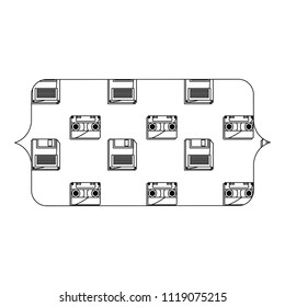 Casette and diskette pattern