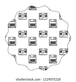 Casette and diskette pattern