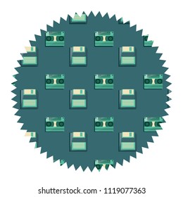 Casette and diskette pattern