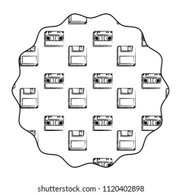 Casette and diskette pattern