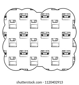 Casette and diskette pattern