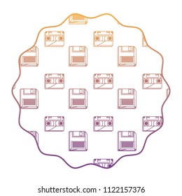 Casette and diskette pattern