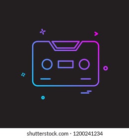 Casette icon design vector