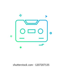 Casette icon design vector