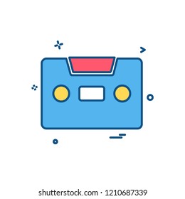 Casette icon design vector