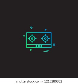 Casette icon design vector