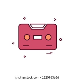 Casette icon design vector