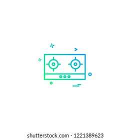 Casette icon design vector