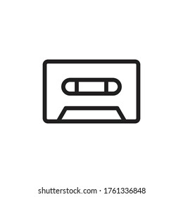 casette icon vector logo design sign