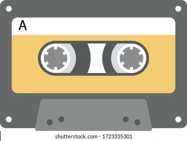 casette vector illustration icon flat design