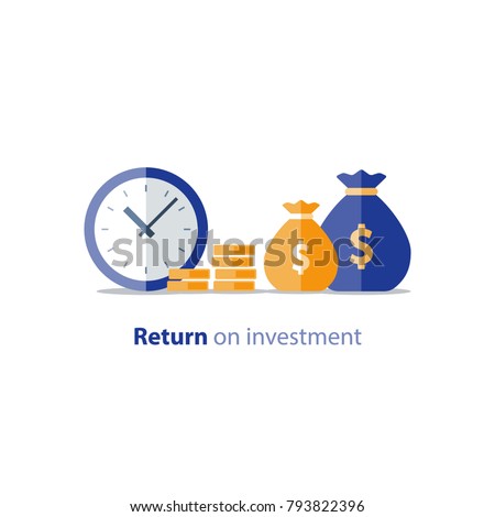 Cash advance, provide money, financial period, annual payment, income growth, finance productivity, return on investment, budget planning, accounting concept, audit report, vector flat icon