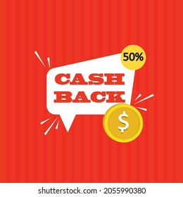 Cash back background. Vector illustration