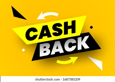 Cash Back Banner. Vector Illustration.
