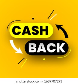 Cash back banner. Vector illustration.