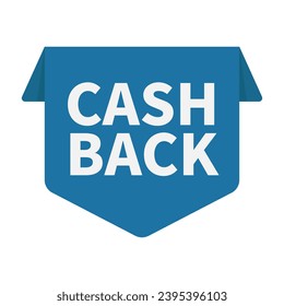 Cash Back In Blue Unique Shape For Warranty Guarantee Promotion Business Marketing Social Media Information
