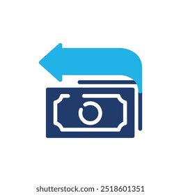 cash back colored icon vector design good for web or mobile app