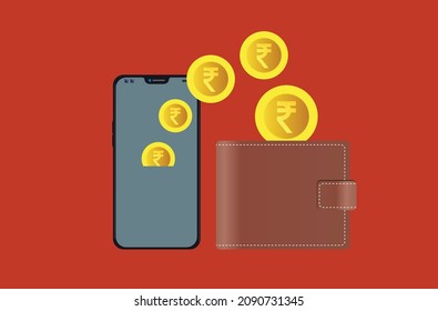 Cash back concept, digital vector illustration, shopping and money refund concept.