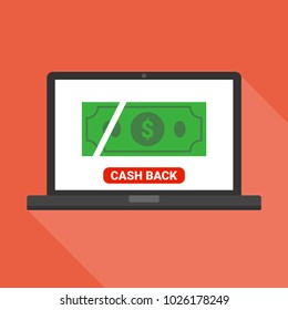 Cash back concept. Vector illustration.