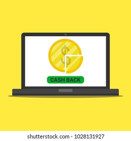 Cash back concept. Vector illustration.
