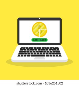 Cash back concept. Vector illustration.